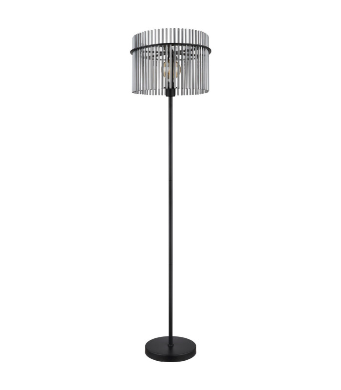 Gorley Glass Floor Lamp Matt Black 1x E27-2