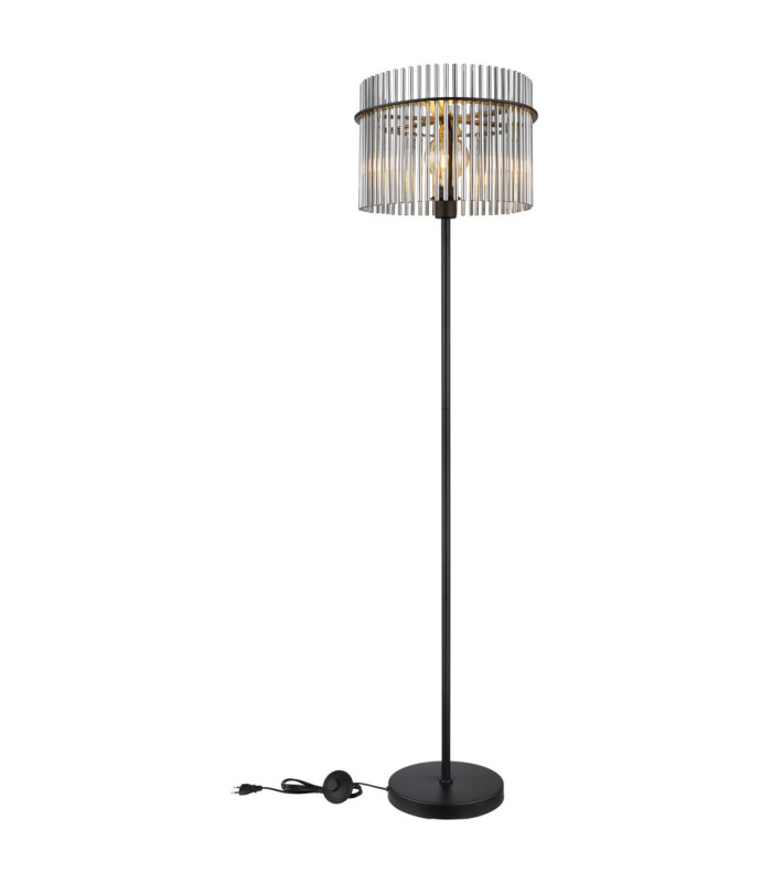 Gorley Glass Floor Lamp Matt Black 1x E27-7