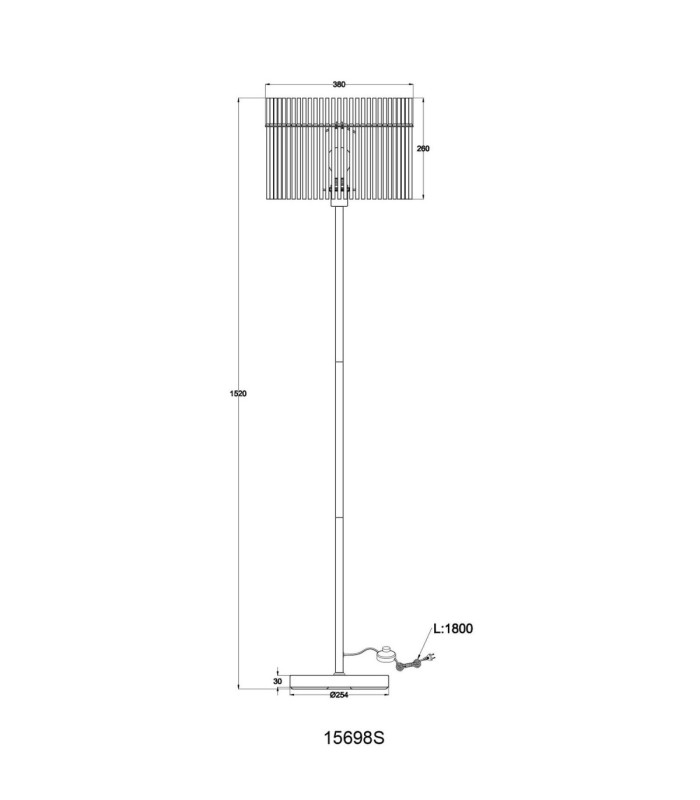 Gorley Glass Floor Lamp Matt Black 1x E27-11