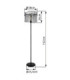 Gorley Glass Floor Lamp Matt Black 1x E27-12
