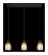 Reid Dome Bar Pendant Ceiling Light Matt Black Smoke Glass 3x E27-6