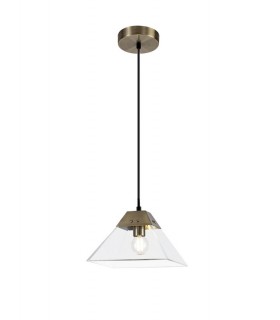 Dome Ceiling Pendant Small, E14, Antique Brass - 1