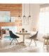 Reid Bar Pendant Ceiling Light Matt Black Smoke Glass 3x E27-5