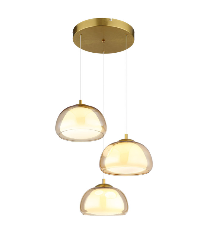 Avila Integrated LED Cluster Pendant Ceiling Light Gold Colours Brushed 2700-6500K-1