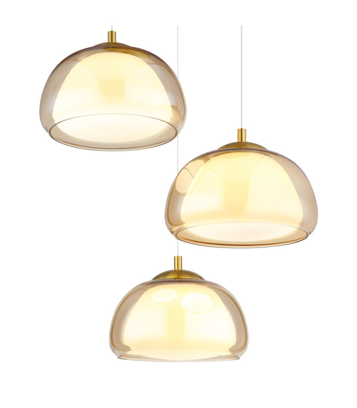 Avila Integrated LED Cluster Pendant Ceiling Light Gold Colours Brushed 2700-6500K-3