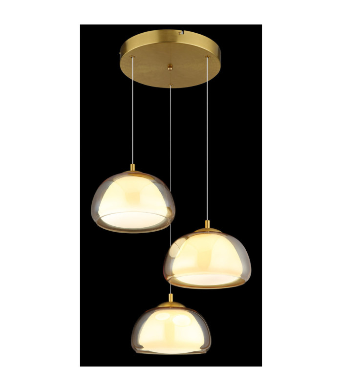 Avila Integrated LED Cluster Pendant Ceiling Light Gold Colours Brushed 2700-6500K-4