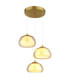 Avila Integrated LED Cluster Pendant Ceiling Light Gold Colours Brushed 2700-6500K-5