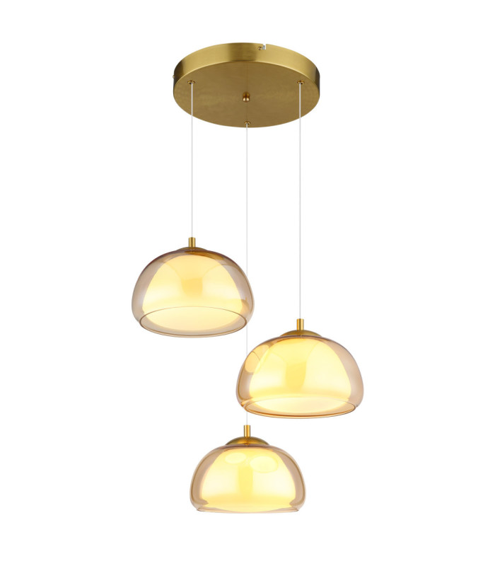 Avila Integrated LED Cluster Pendant Ceiling Light Gold Colours Brushed 2700-6500K-5