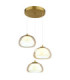 Avila Integrated LED Cluster Pendant Ceiling Light Gold Colours Brushed 2700-6500K-6