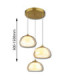 Avila Integrated LED Cluster Pendant Ceiling Light Gold Colours Brushed 2700-6500K-9