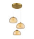 Avila Integrated LED Cluster Pendant Ceiling Light Gold Colours Brushed 2700-6500K-11