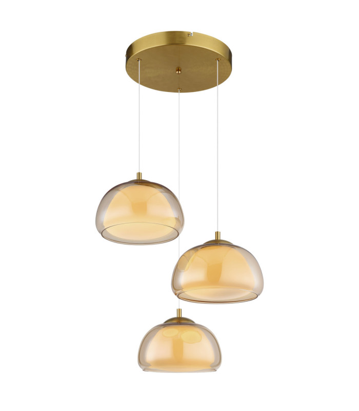 Avila Integrated LED Cluster Pendant Ceiling Light Gold Colours Brushed 2700-6500K-11