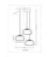 Avila Integrated LED Cluster Pendant Ceiling Light Gold Colours Brushed 2700-6500K-12