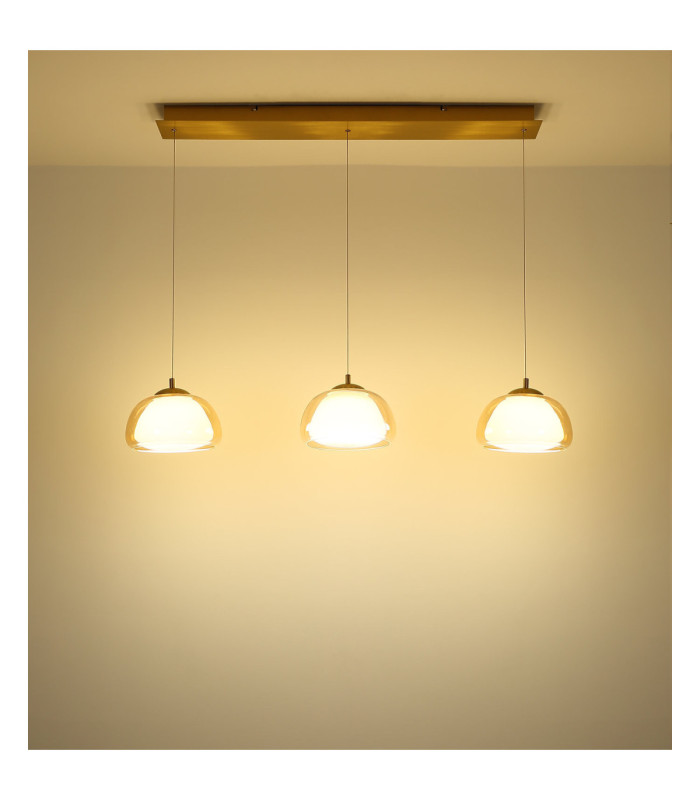 Avila Integrated LED Bar Pendant Ceiling Light Gold Colours Brushed 2700-6500K-9