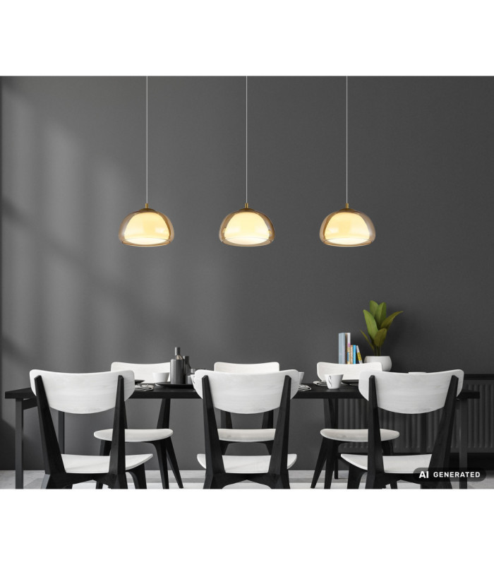 Avila Integrated LED Bar Pendant Ceiling Light Gold Colours Brushed 2700-6500K-12