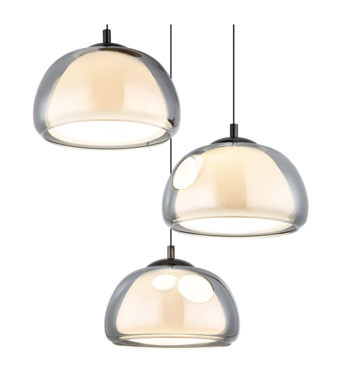 Avila Integrated LED Cluster Pendant Ceiling Light Gunmetal 2700-6500K-3