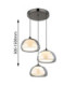 Avila Integrated LED Cluster Pendant Ceiling Light Gunmetal 2700-6500K-8