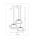 Avila Integrated LED Cluster Pendant Ceiling Light Gunmetal 2700-6500K-11