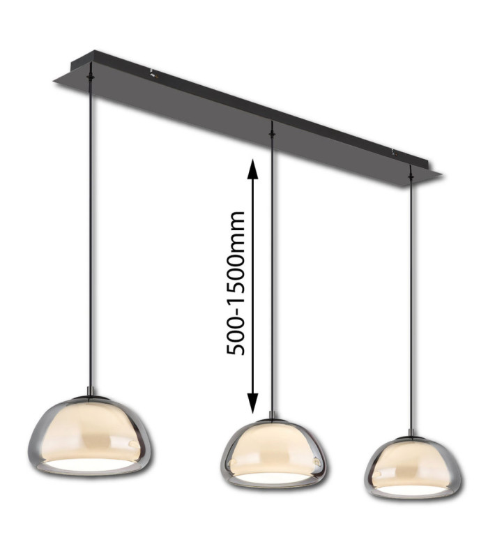 Avila Integrated LED Bar Pendant Ceiling Light Gunmetal 2700-6500K-8