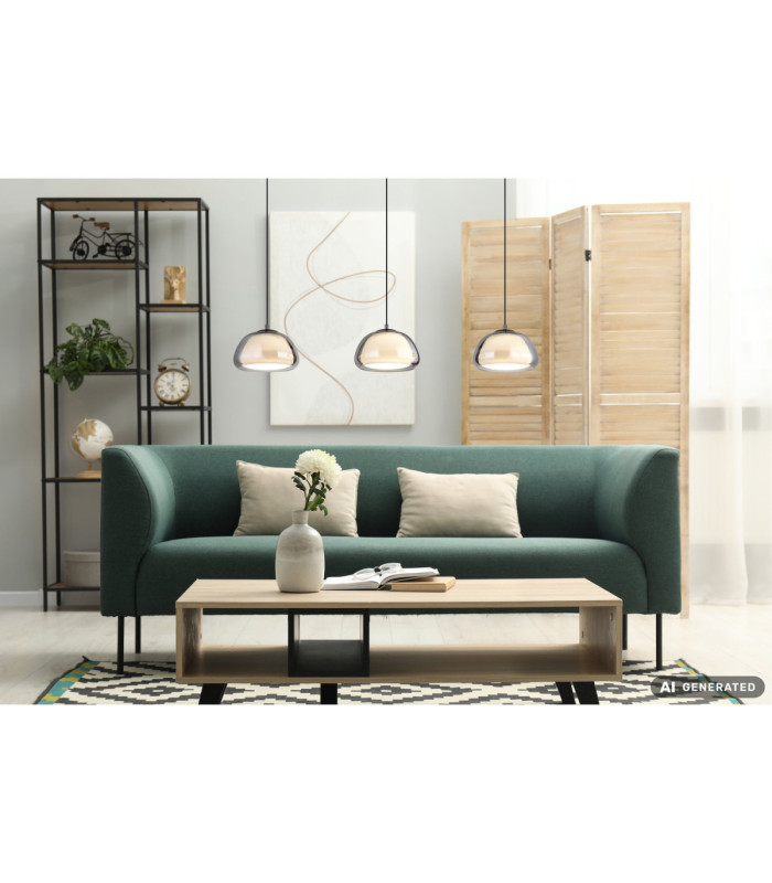 Avila Integrated LED Bar Pendant Ceiling Light Gunmetal 2700-6500K-9