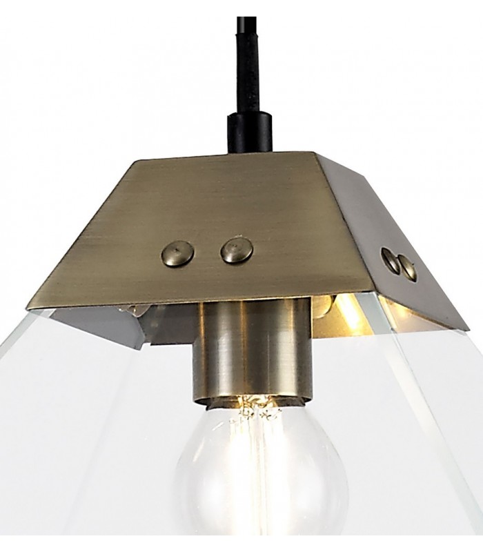 Dome Ceiling Pendant Small, E14, Antique Brass - 6