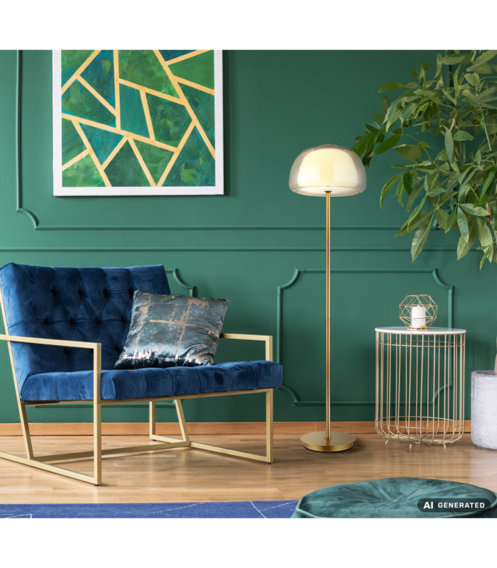 Avila Integrated LED Floor Lamp Gold Colours Brushed 2700-6500K-11
