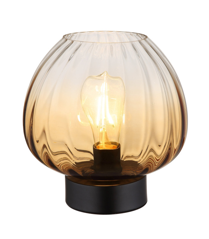 Solveig Table Lamp Amber Glass 1x E27-1