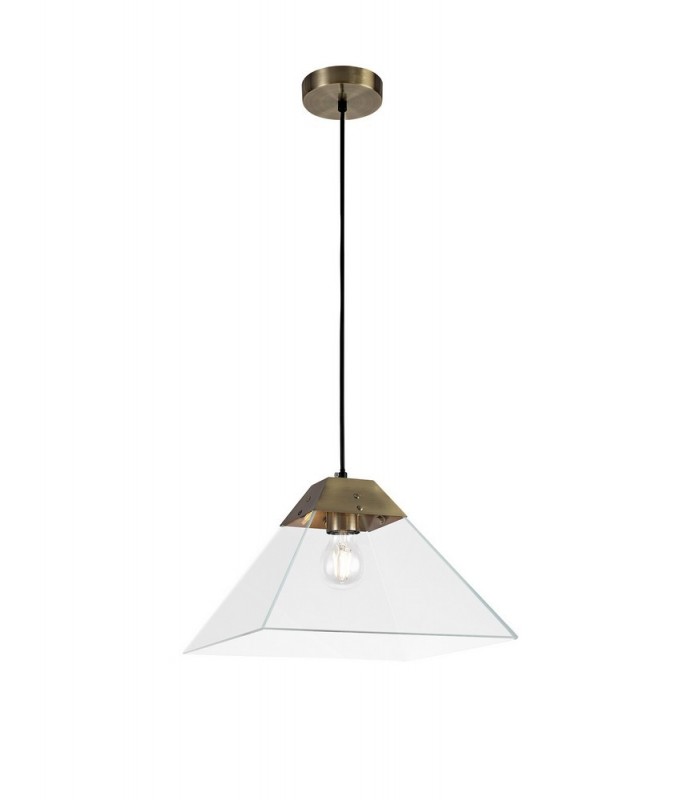Dome Ceiling Pendant Large, E27, Antique Brass - 1