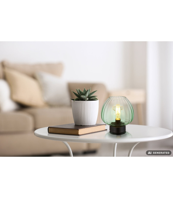 Solveig Table Lamp Green Glass 1x E27-4