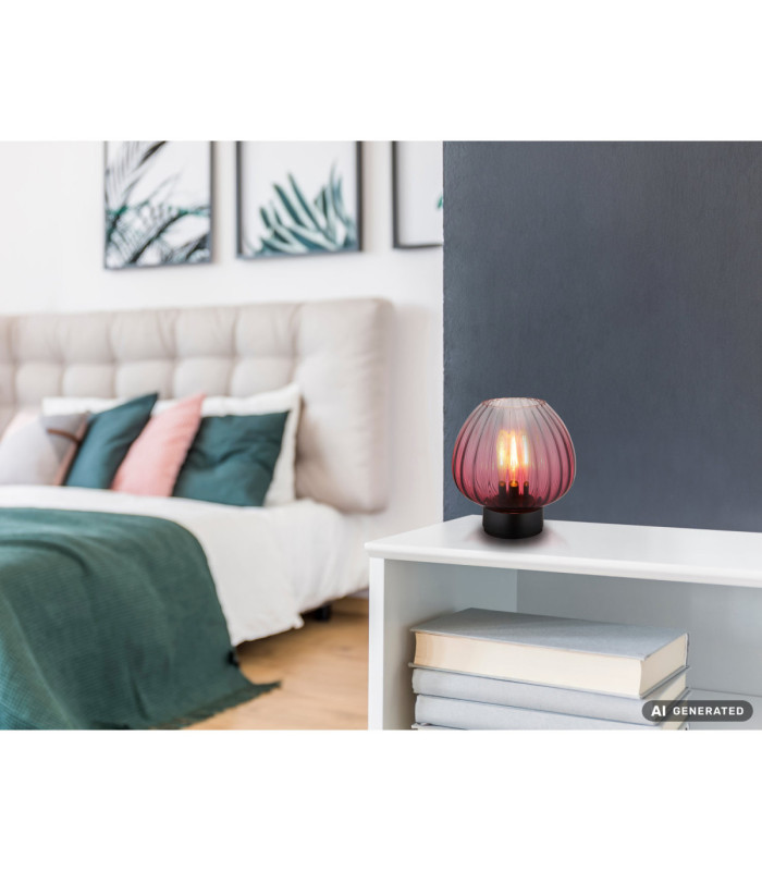 Solveig Table Lamp Red Glass 1x E27-4