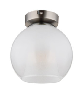Barry Bowl Semi Flush Ceiling Light Matt Nickel 1x E27-2