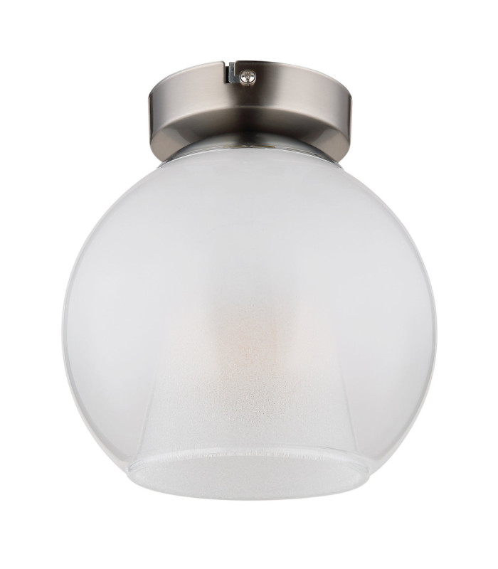 Barry Bowl Semi Flush Ceiling Light Matt Nickel 1x E27-2