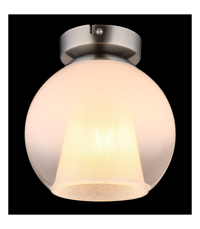 Barry Bowl Semi Flush Ceiling Light Matt Nickel 1x E27-3