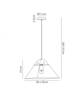 Dome Ceiling Pendant Large, E27, Antique Brass - 2