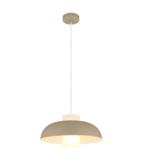 Lowe Dome Pendant Ceiling Light Matt Sand Colour  1x E27-1