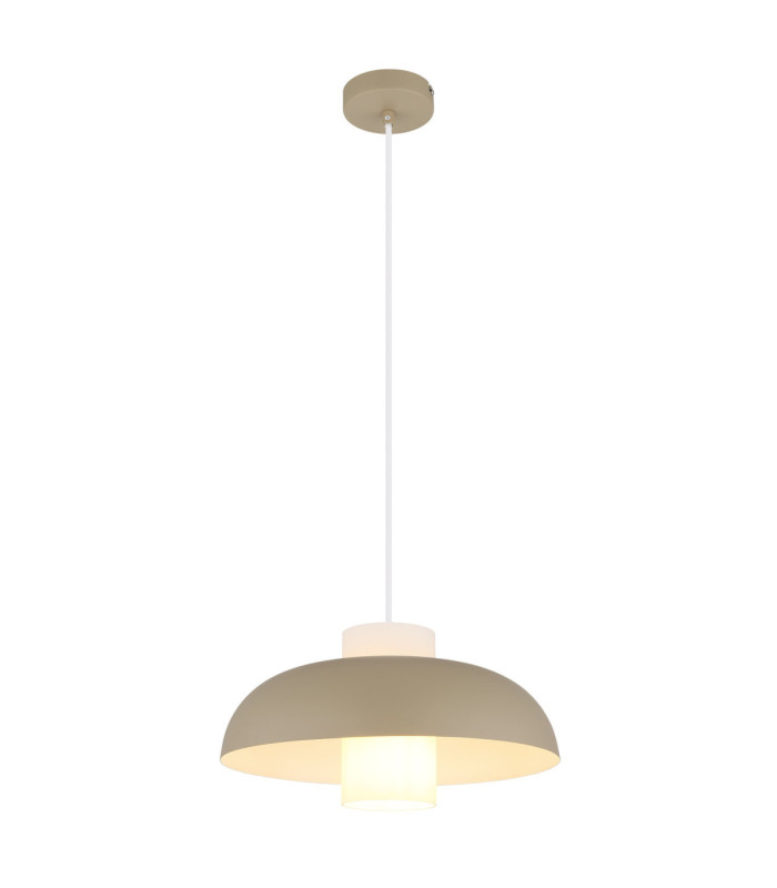 Lowe Dome Pendant Ceiling Light Matt Sand Colour  1x E27-1