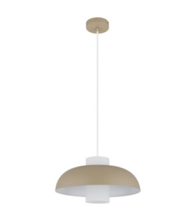 Lowe Dome Pendant Ceiling Light Matt Sand Colour  1x E27-2