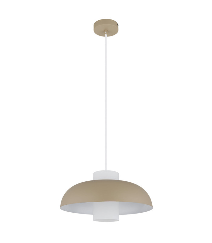 Lowe Dome Pendant Ceiling Light Matt Sand Colour  1x E27-2