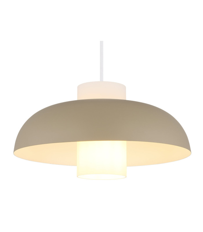 Lowe Dome Pendant Ceiling Light Matt Sand Colour  1x E27-3