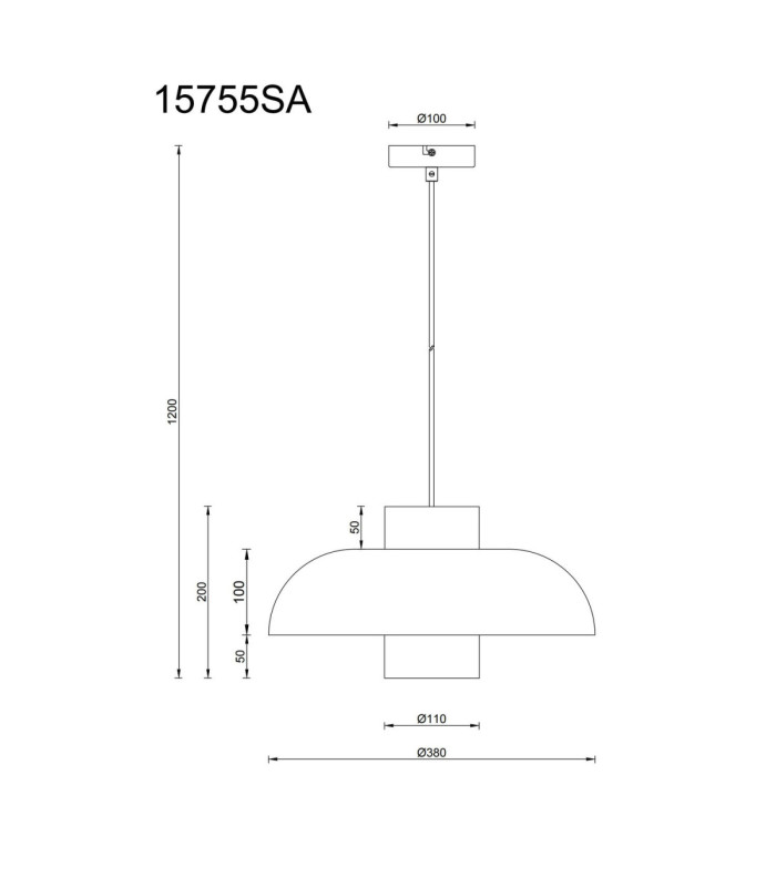 Lowe Dome Pendant Ceiling Light Matt Sand Colour  1x E27-6