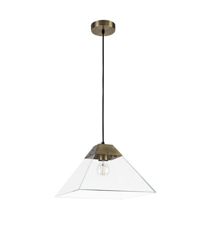 Dome Ceiling Pendant Large, E27, Antique Brass - 3