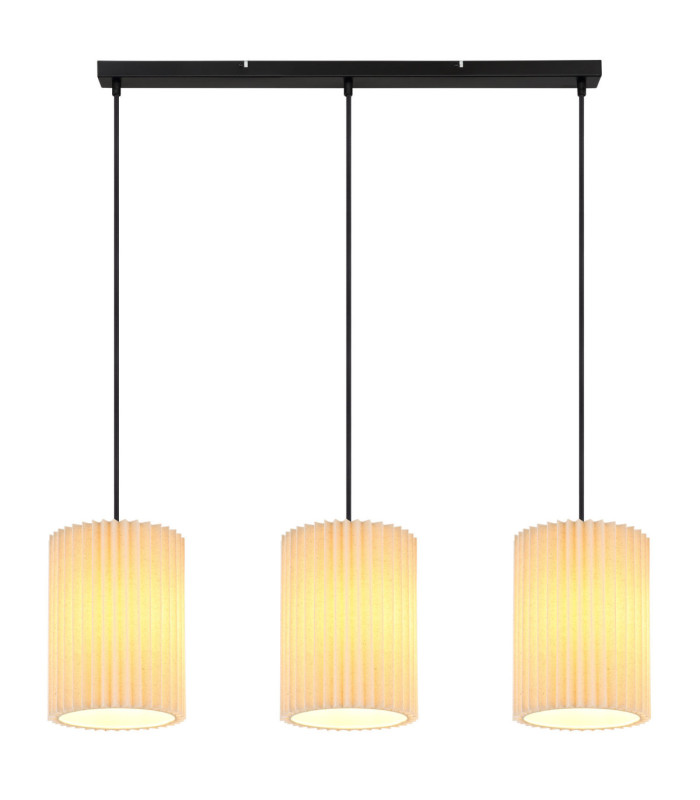 Page Bar Pendant Ceiling Light Matt Black 3x E27-3