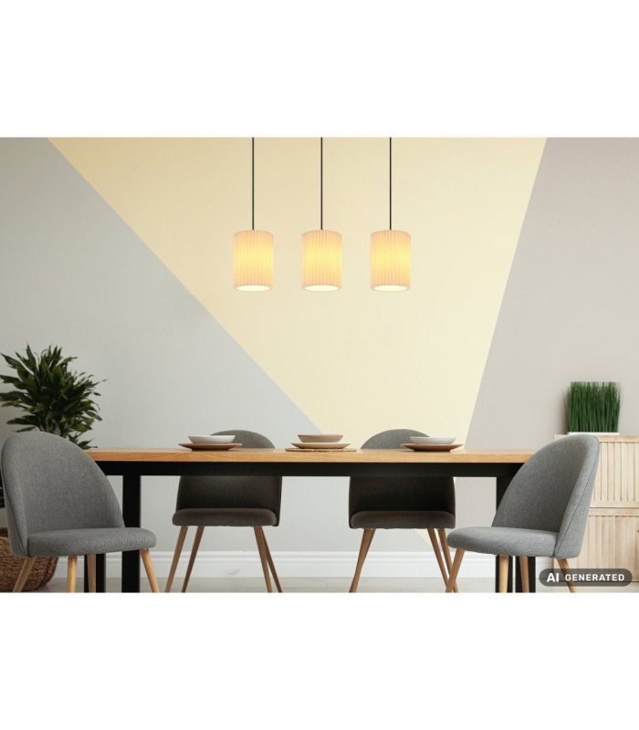 Page Bar Pendant Ceiling Light Matt Black 3x E27-6