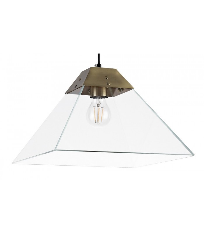 Dome Ceiling Pendant Large, E27, Antique Brass - 5