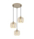 Alfred Cluster Pendant Ceiling Light Matt Sand Colour  3x E27-1