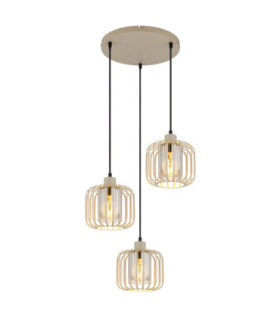 Alfred Cluster Pendant Ceiling Light Matt Sand Colour  3x E27-1