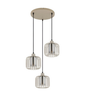 Alfred Cluster Pendant Ceiling Light Matt Sand Colour  3x E27-2
