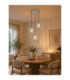 Alfred Cluster Pendant Ceiling Light Matt Sand Colour  3x E27-8
