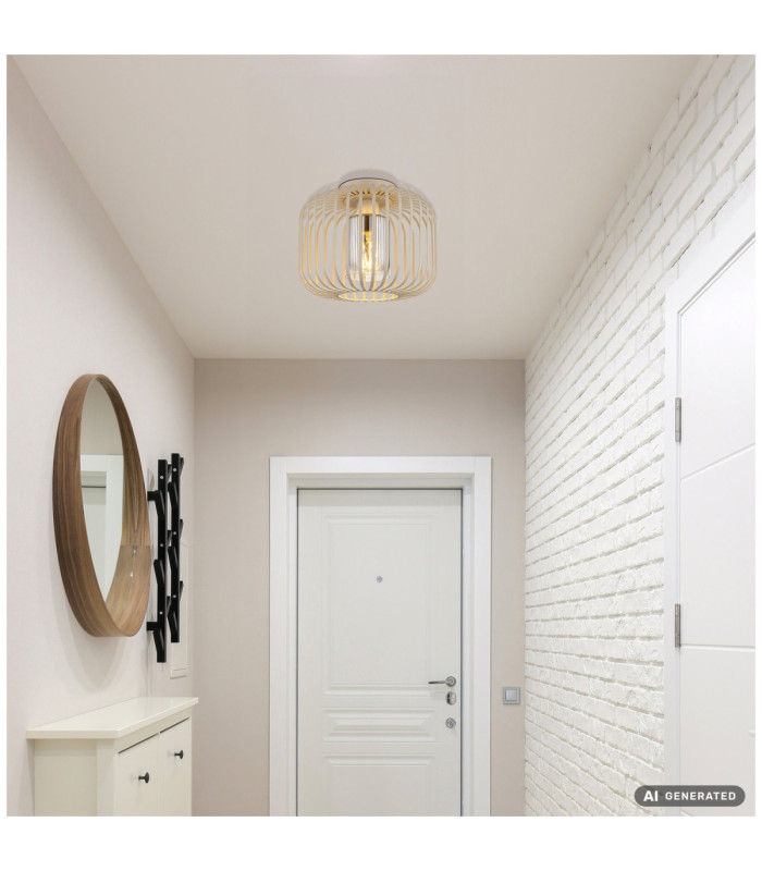 Alfred Semi Flush Ceiling Light Matt Sand Colour  1x E27-5