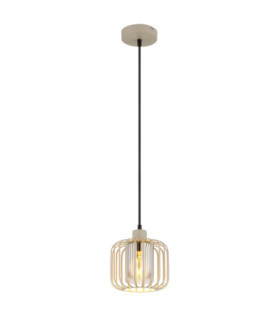 Alfred Wire Frame Pendant Ceiling Light Matt Sand Colour  1x E27-1